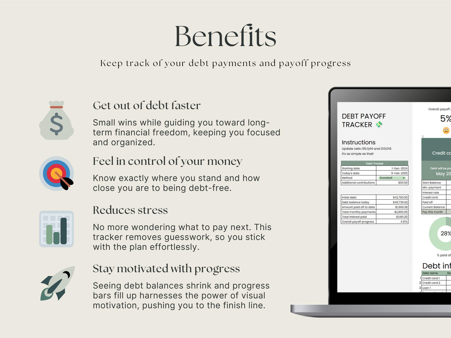 Debt Payoff Planner – Snowball and Avalanche Google Sheets Tool