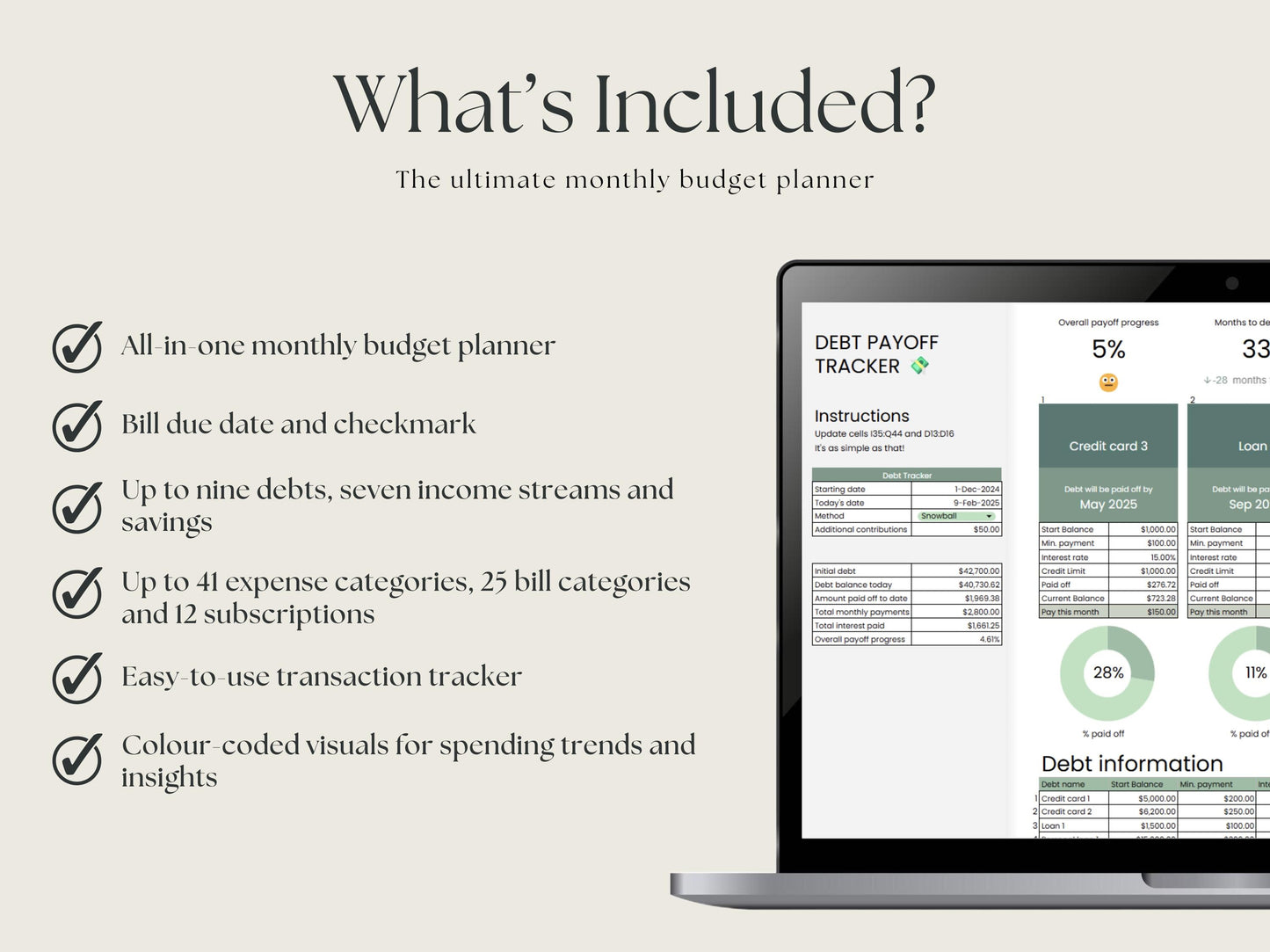 Monthly Budget Planner – Google Sheets Budget Tracker