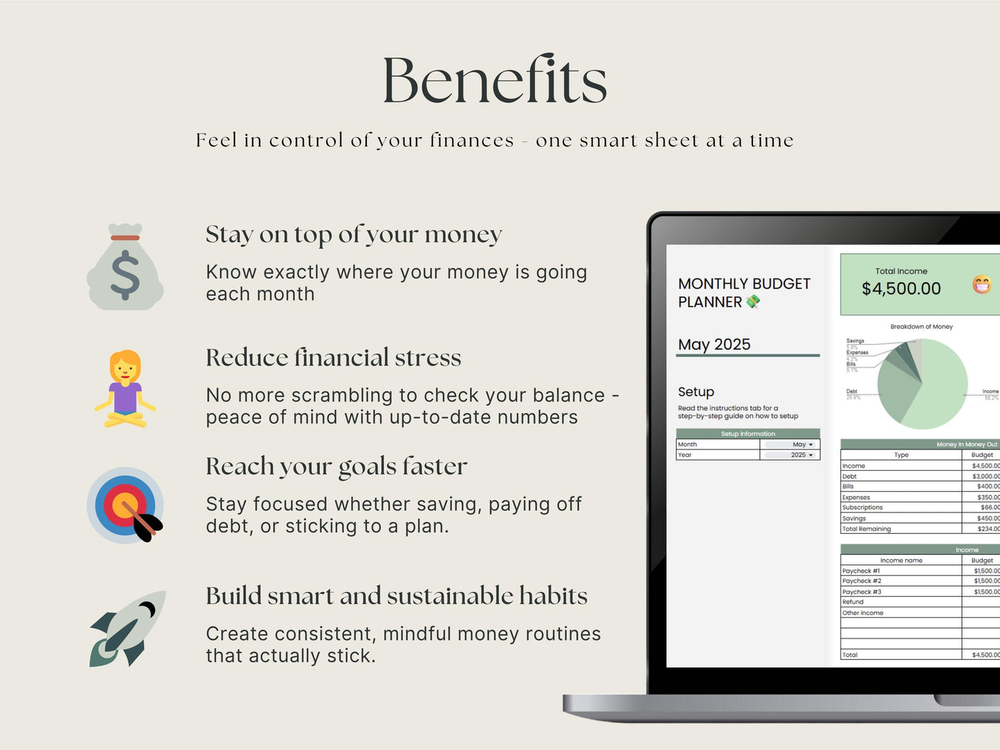 Monthly Budget Planner – Google Sheets Budget Tracker