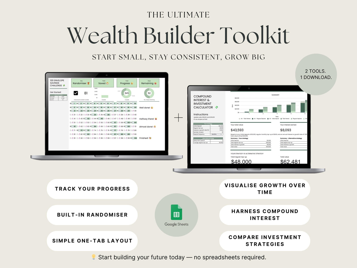 Wealth Builder Toolkit – Savings Challenge + Compound Interest
