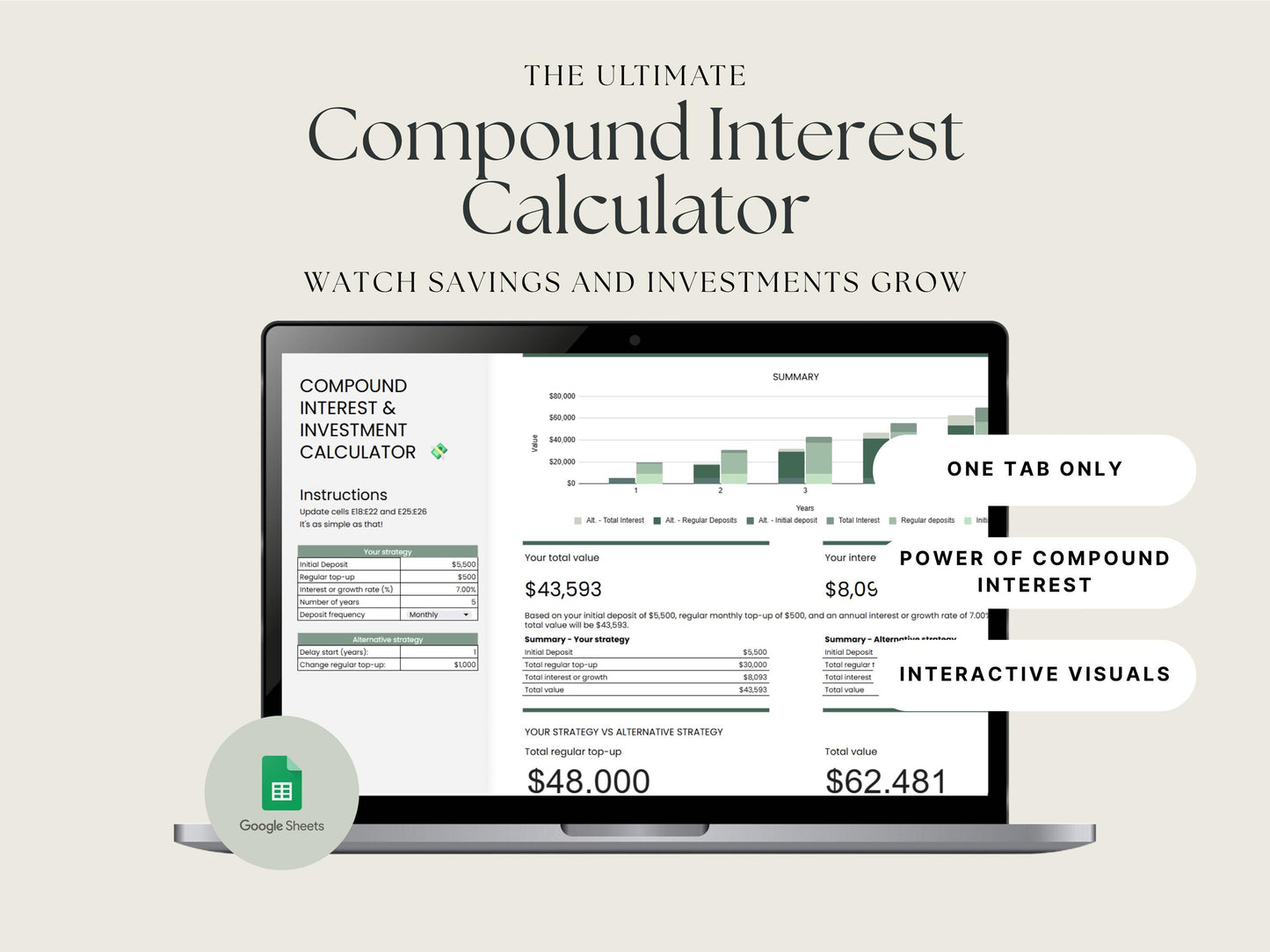 Wealth Builder Toolkit – Savings Challenge + Compound Interest
