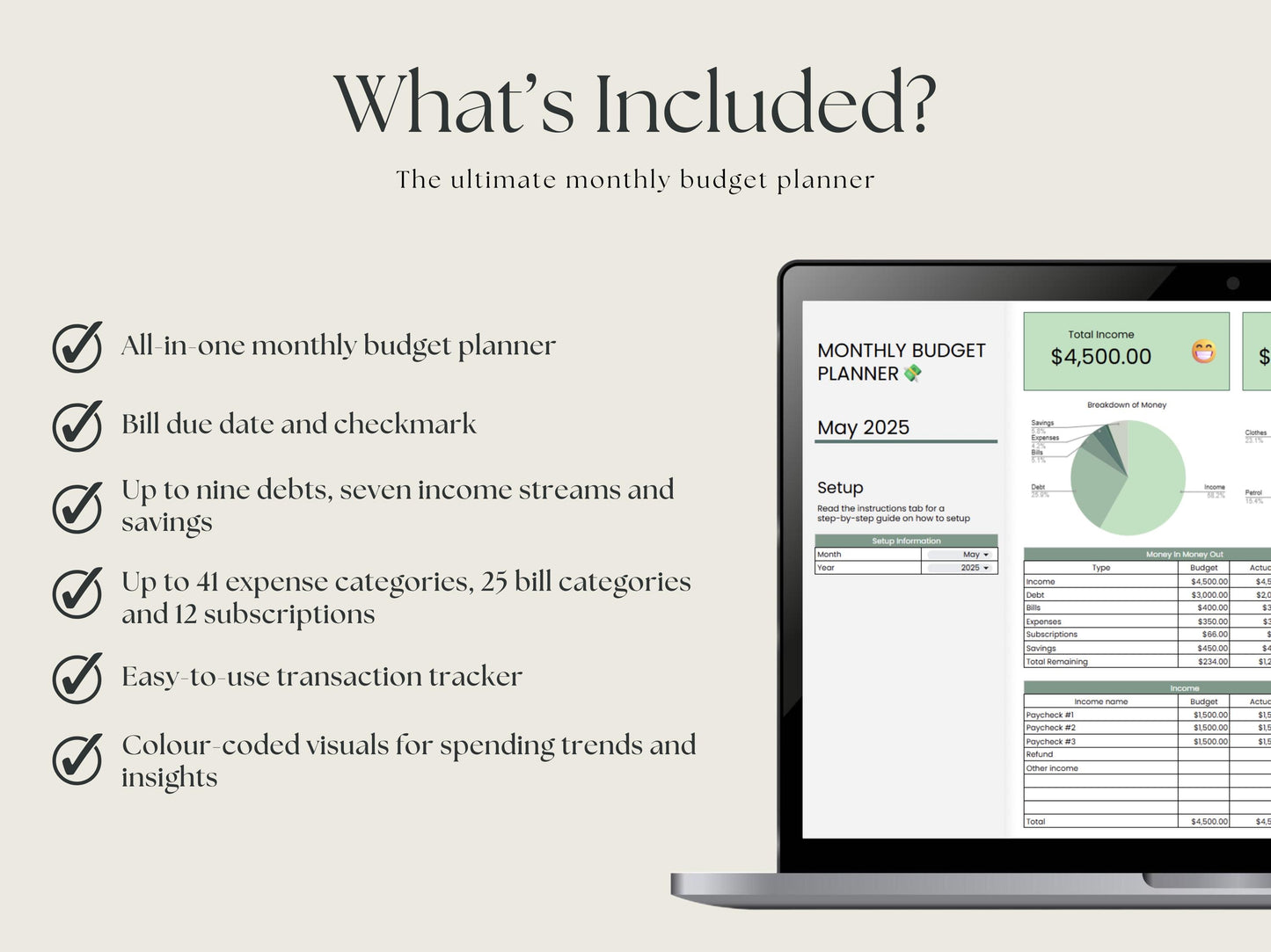 Budget & Debt Tracker Bundle – Monthly Planner + Payoff Tool