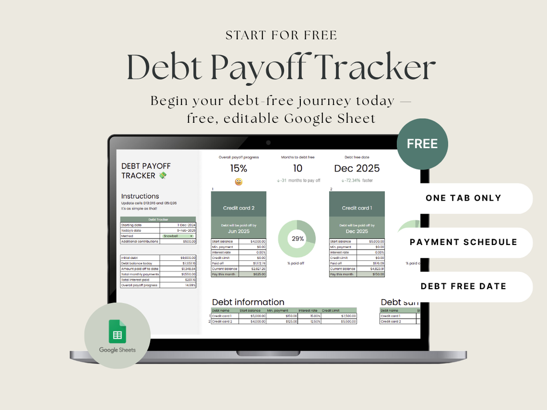 debt payoff tracker google sheets