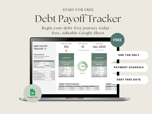debt payoff tracker google sheets