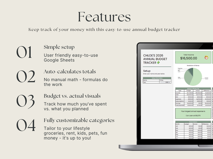 Annual Budget Tracker – Google Sheets Budget Tracker