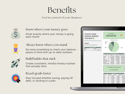 Annual Budget Tracker – Google Sheets Budget Tracker