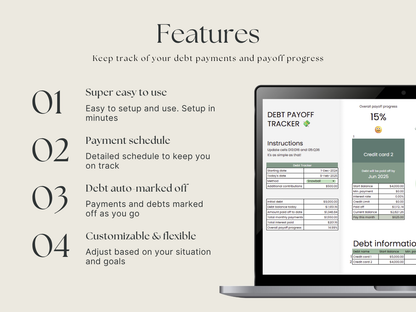 Free Debt Payoff Tracker (Lite Edition) | Google Sheets Template | Debt Snowball Planner by Calculatify