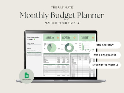 Monthly Budget Planner – Google Sheets Budget Tracker