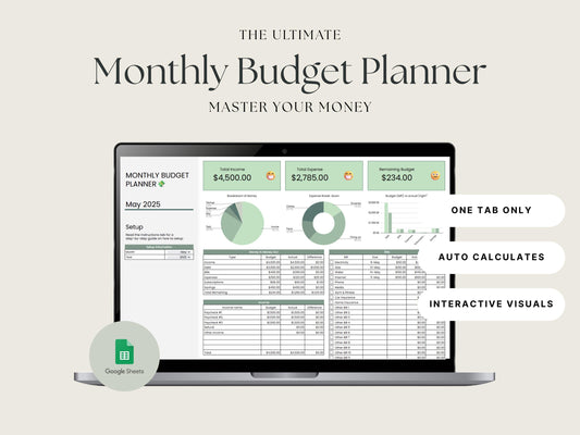 Monthly Budget Planner – Google Sheets Budget Tracker