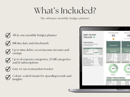 Monthly Budget Planner – Google Sheets Budget Tracker