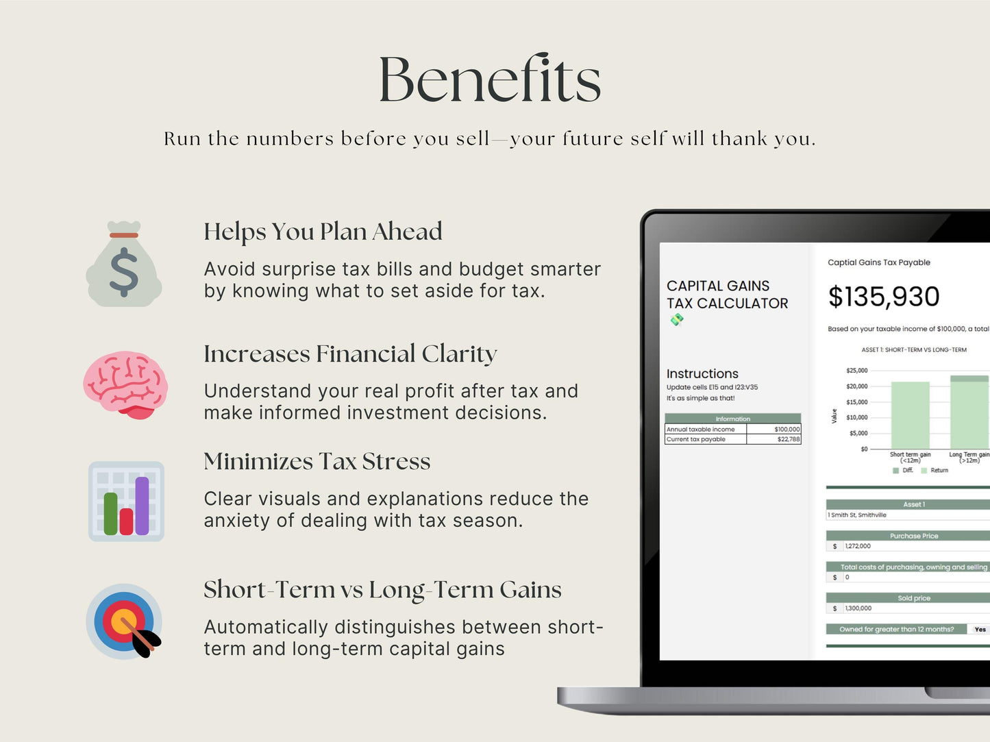 Capital Gains Tax Calculator – Australia | Shares & Property