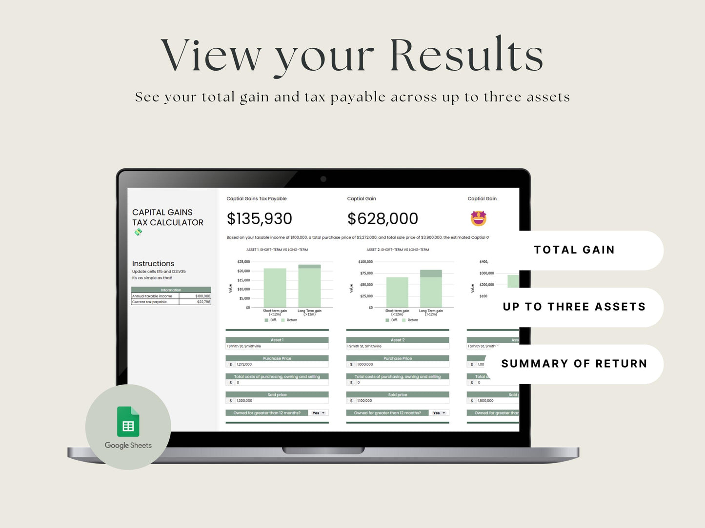Capital Gains Tax Calculator – Australia | Shares & Property