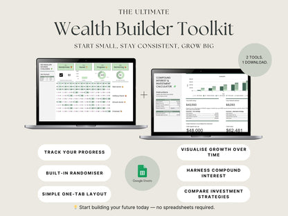 Wealth Builder Toolkit – Savings Challenge + Compound Interest