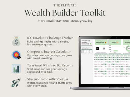 Wealth Builder Toolkit – Savings Challenge + Compound Interest
