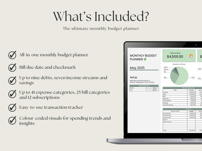 Budget & Debt Tracker Bundle – Monthly Planner + Payoff Tool