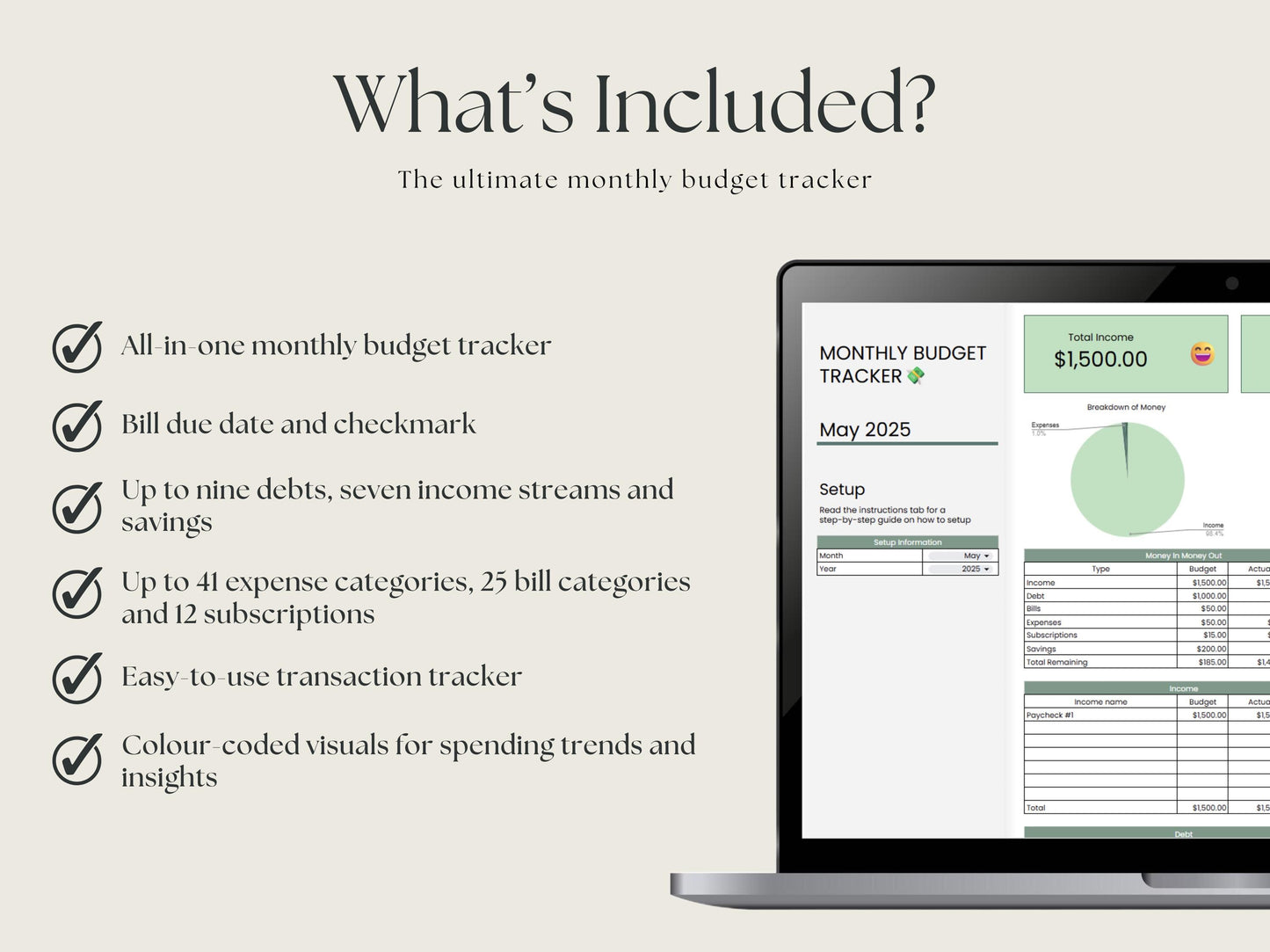 Budget & Debt Tracker Bundle – Monthly Tracker + Payoff Tool