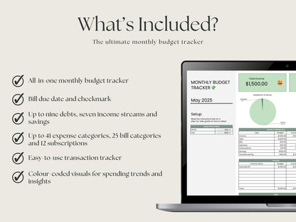 Budget & Debt Tracker Bundle – Monthly Tracker + Payoff Tool