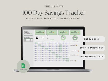 100 Day Savings Challenge – Google Sheets Tracker